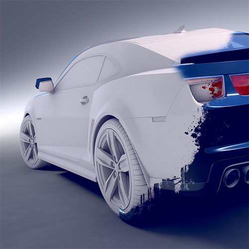 tutoriel effet sur image Ajouter une éclaboussure de peinture sur une voiture avec Photoshop