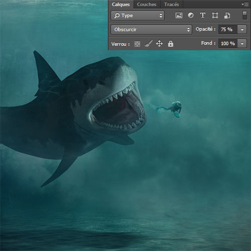 tuto gratuit photoshop Les Dents de la Mer avec Photoshop