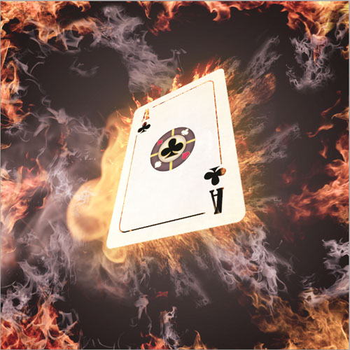 Créer une carte de poker avec un effet de feu avec photoshop
