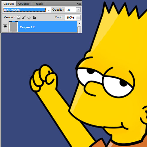 Cours photoshop pour dessiner Bart simpson avec adobe photoshop