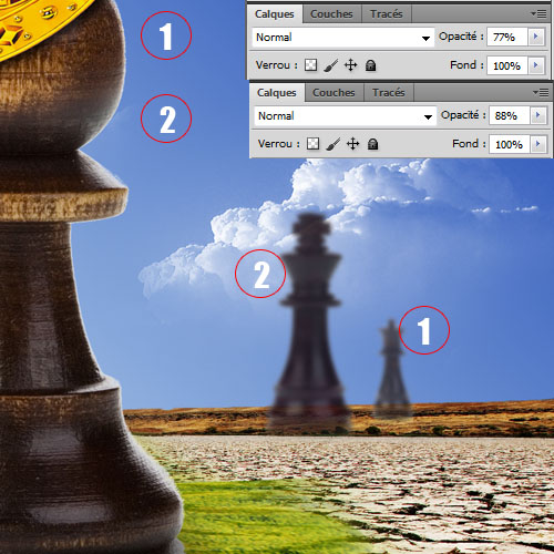 Photomontage Chess Master avec Photoshop