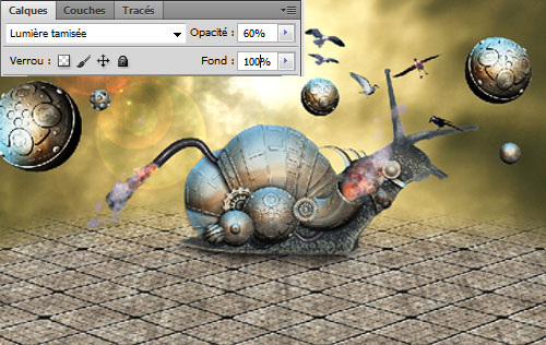 Un escargot métallique avec Photoshop 