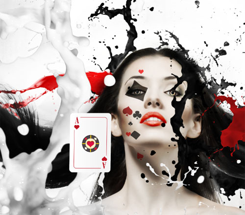 Montage photo Tutoriel pour créer un montage photo Poker girl avec photoshop