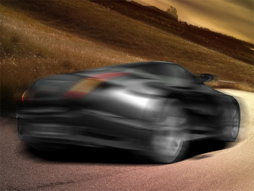 Tutoriaux photoshop Un effet de vitesse sur une voiture de sport
