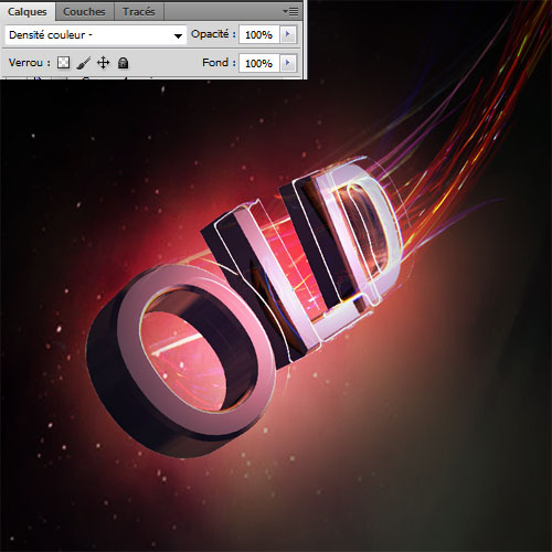 Tuto cinema 4D et photoshop cs5 pour créer un effet de texte 3D avec des trainées lumineuse
