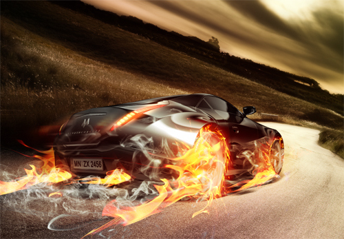 Un Effet De Vitesse Sur Une Voiture De Sport Tuto Photoshop Les Meilleurs Tutoriaux Photoshop Gratuit